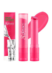 Pink lipstick with packaging on a white background