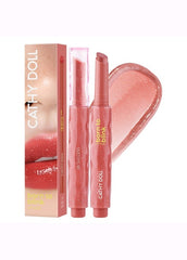 Cathy Doll lip products including lip gloss and lipstick on a white background