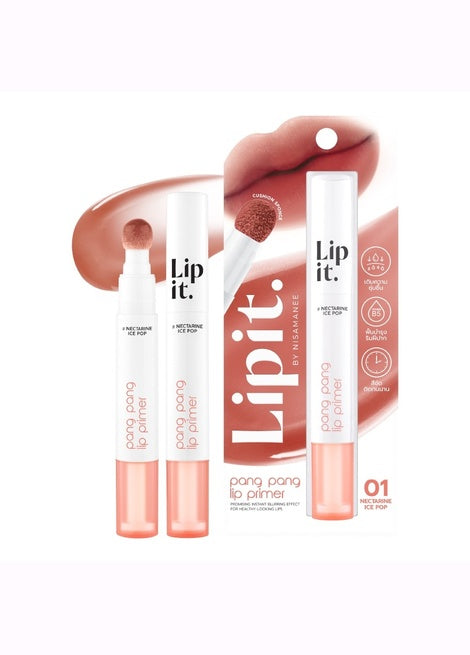 Lipit lip primer packaging with a lip illustration on a white background