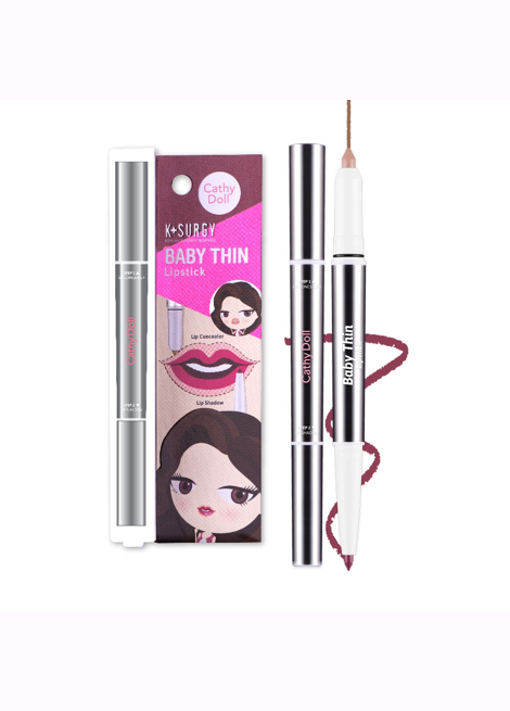 Lip liner with packaging on a white background