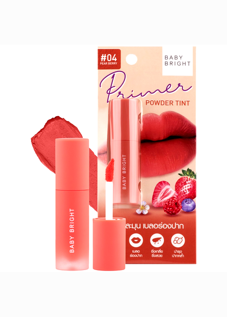 Baby Bright lip product with packaging on a white background