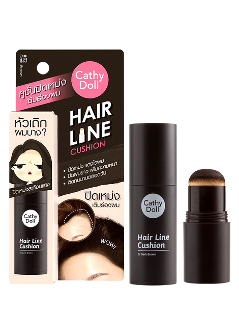 Cathy Doll Hair Line Cushion packaging and product on a white background