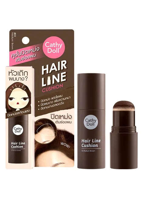 Cathy Doll Hair Line Cushion packaging and product on a white background