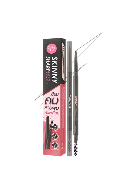 Cathy Doll Skinny Sharp Brow Pencil with packaging on a white background