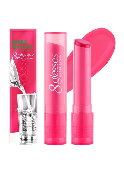 Pink lipstick with packaging on a white background