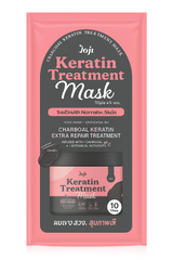 Joji Keratin Treatment Mask packaging with pink and black design on a white background