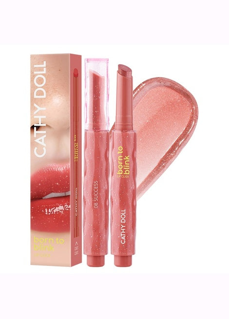 Cathy Doll lip products including lip gloss and lipstick on a white background