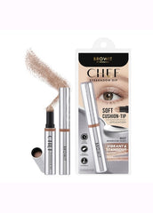 Eyeshadow product with packaging on a white background