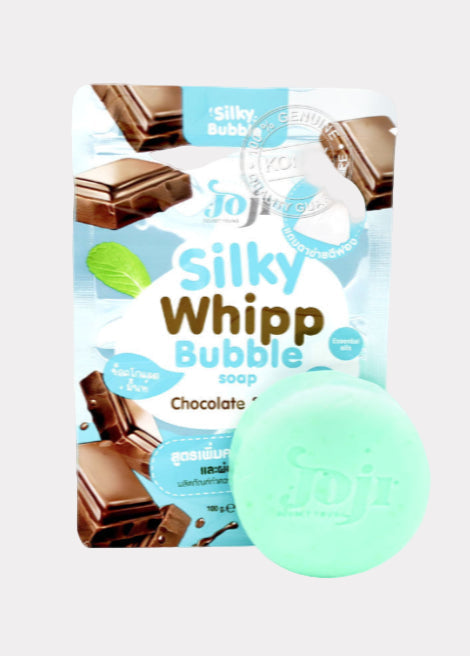 Silky Whipp Bubble soap with packaging on a white background