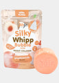 Silky Whipp Bubble soap packaging with a bar of soap on a white background