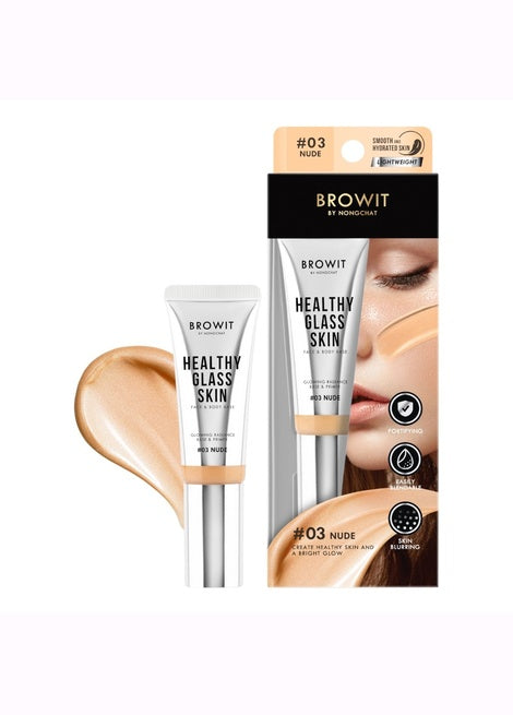 Browit healthy glass skin product with packaging on a white background