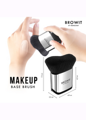 Makeup base brush with dimensions and 'BROWIT' branding on a white background