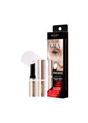 Highlighter with packaging and brush on a white background